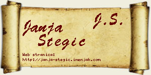 Janja Stegić vizit kartica
